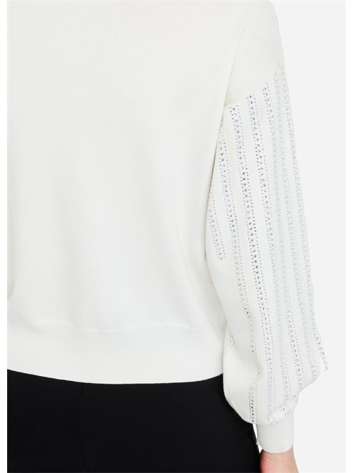 Maglia con strass LIU JO | CF5271MA96E/M9990